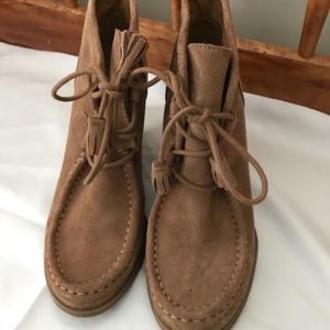 Lucky Brand Women's Wedge lace up Booties